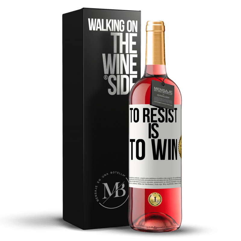 29,95 € Free Shipping | Rosé Wine ROSÉ Edition To resist is to win White Label. Customizable label Young wine Harvest 2023 Tempranillo