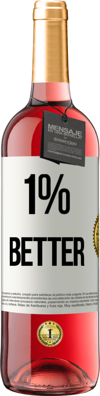 免费送货 | 桃红葡萄酒 ROSÉ版 1% Better 白标. 可自定义的标签 青年酒 收成 2023 Tempranillo