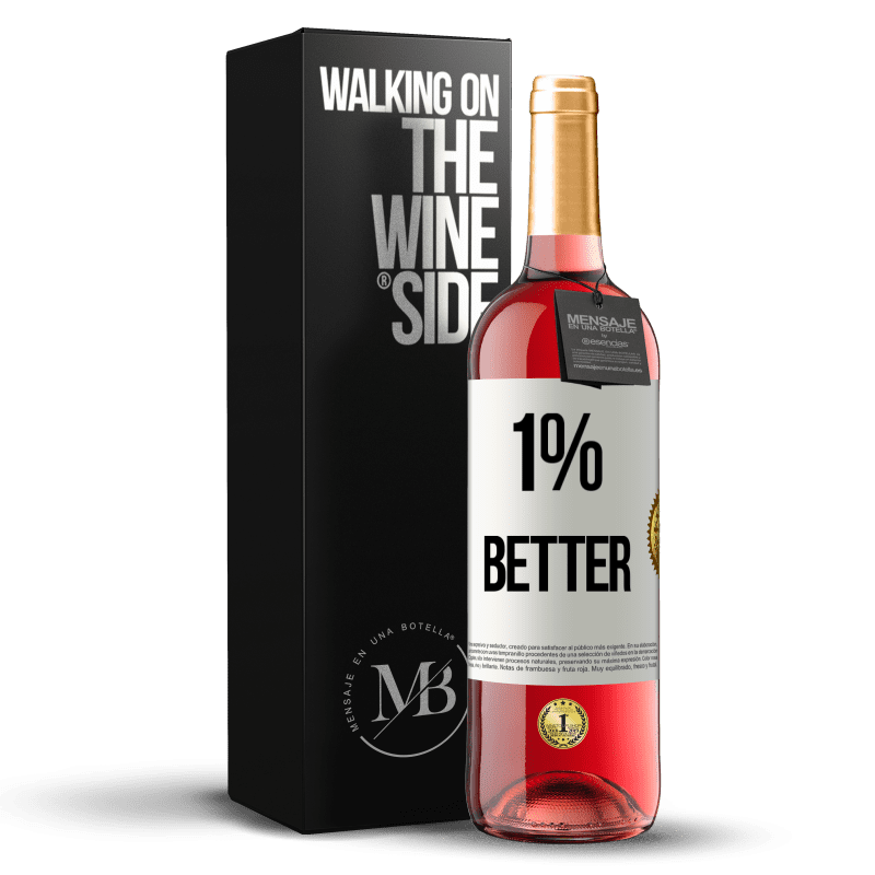 29,95 € Free Shipping | Rosé Wine ROSÉ Edition 1% Better White Label. Customizable label Young wine Harvest 2023 Tempranillo