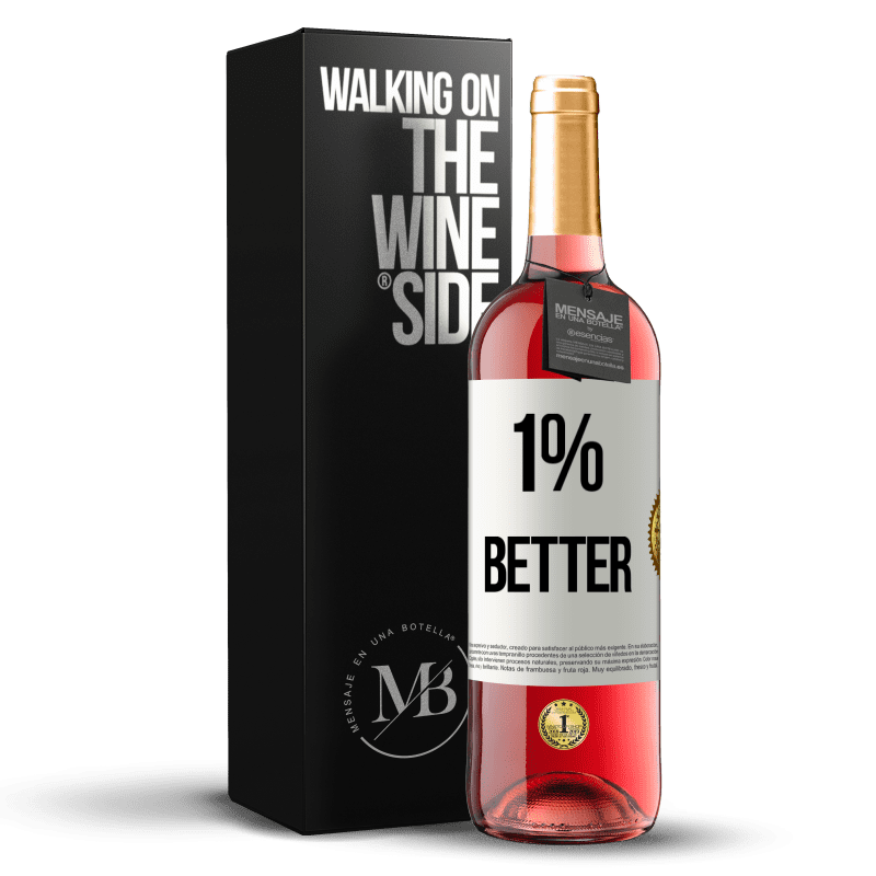 29,95 € Envio grátis | Vinho rosé Edição ROSÉ 1% Better Etiqueta Branca. Etiqueta personalizável Vinho jovem Colheita 2023 Tempranillo