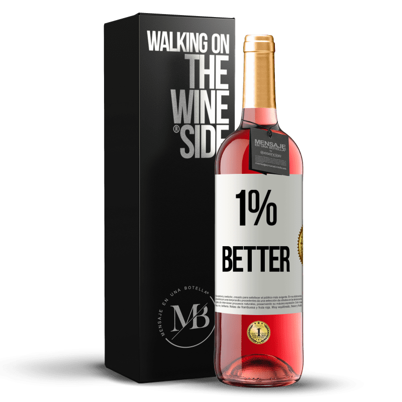 29,95 € Envio grátis | Vinho rosé Edição ROSÉ 1% Better Etiqueta Branca. Etiqueta personalizável Vinho jovem Colheita 2025 Tempranillo