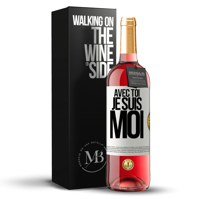 29,95 € Envoi gratuit | Vin rosé Édition ROSÉ Avec toi, je suis moi Étiquette Blanche. Étiquette personnalisable Vin jeune Récolte 2025 Tempranillo