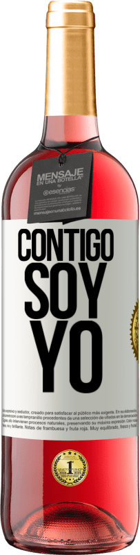 29,95 € | Vino Rosado Edición ROSÉ Contigo soy yo Etiqueta Blanca. Etiqueta personalizable Vino joven Cosecha 2024 Tempranillo