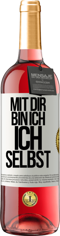 29,95 € | Roséwein ROSÉ Ausgabe Mit dir bin ich ich selbst Weißes Etikett. Anpassbares Etikett Junger Wein Ernte 2024 Tempranillo