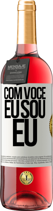 29,95 € Envio grátis | Vinho rosé Edição ROSÉ Com você eu sou eu Etiqueta Branca. Etiqueta personalizável Vinho jovem Colheita 2025 Tempranillo