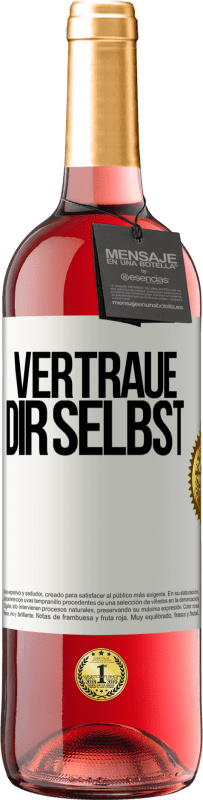 29,95 € | Roséwein ROSÉ Ausgabe Vertraue dir selbst Weißes Etikett. Anpassbares Etikett Junger Wein Ernte 2023 Tempranillo