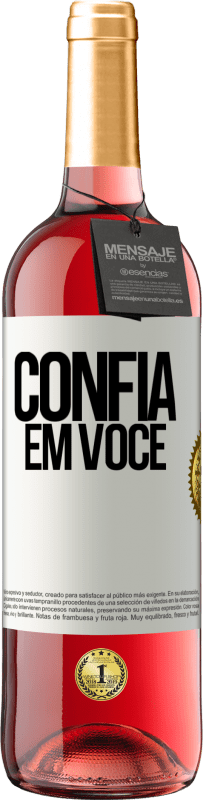 Envio grátis | Vinho rosé Edição ROSÉ Confia em você Etiqueta Branca. Etiqueta personalizável Vinho jovem Colheita 2023 Tempranillo