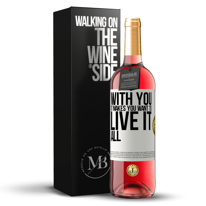 29,95 € Free Shipping | Rosé Wine ROSÉ Edition With you it makes you want to live it all White Label. Customizable label Young wine Harvest 2025 Tempranillo