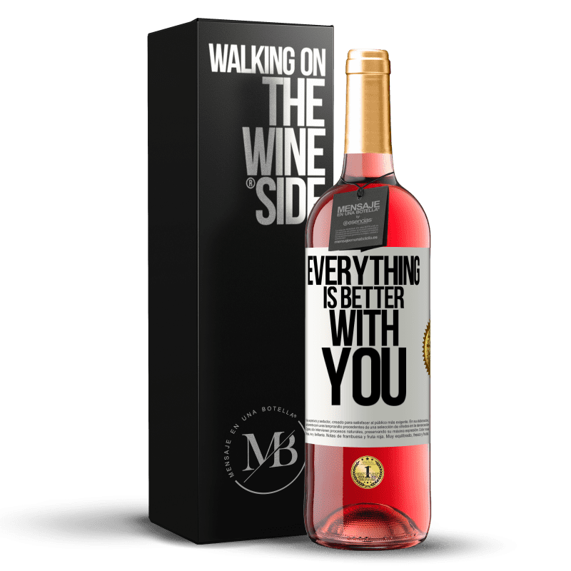 29,95 € Free Shipping | Rosé Wine ROSÉ Edition Everything is better with you White Label. Customizable label Young wine Harvest 2025 Tempranillo