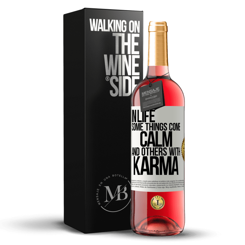 29,95 € Free Shipping | Rosé Wine ROSÉ Edition In life some things come calm and others with karma White Label. Customizable label Young wine Harvest 2023 Tempranillo