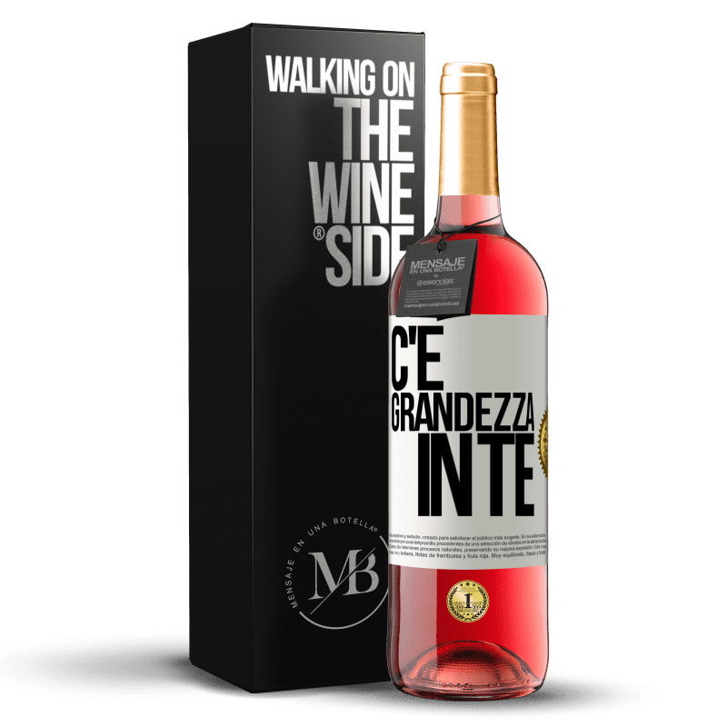 29,95 € Spedizione Gratuita | Vino rosato Edizione ROSÉ C'è grandezza in te Etichetta Bianca. Etichetta personalizzabile Vino giovane Raccogliere 2025 Tempranillo