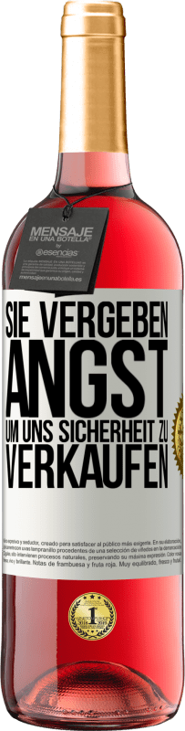 29,95 € | Roséwein ROSÉ Ausgabe Sie vergeben Angst, um uns Sicherheit zu verkaufen Weißes Etikett. Anpassbares Etikett Junger Wein Ernte 2023 Tempranillo