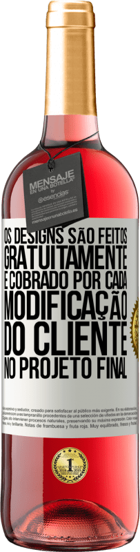 Envio grátis | Vinho rosé Edição ROSÉ Os designs são feitos gratuitamente. É cobrado por cada modificação do cliente no projeto final Etiqueta Branca. Etiqueta personalizável Vinho jovem Colheita 2023 Tempranillo