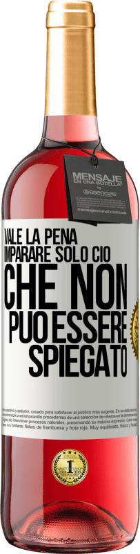 29,95 € | Vino rosato Edizione ROSÉ Vale la pena imparare solo ciò che non può essere spiegato Etichetta Bianca. Etichetta personalizzabile Vino giovane Raccogliere 2025 Tempranillo
