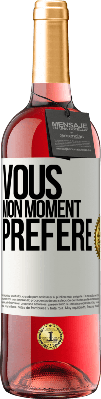 29,95 € Envoi gratuit | Vin rosé Édition ROSÉ Vous. Mon moment préféré Étiquette Blanche. Étiquette personnalisable Vin jeune Récolte 2023 Tempranillo