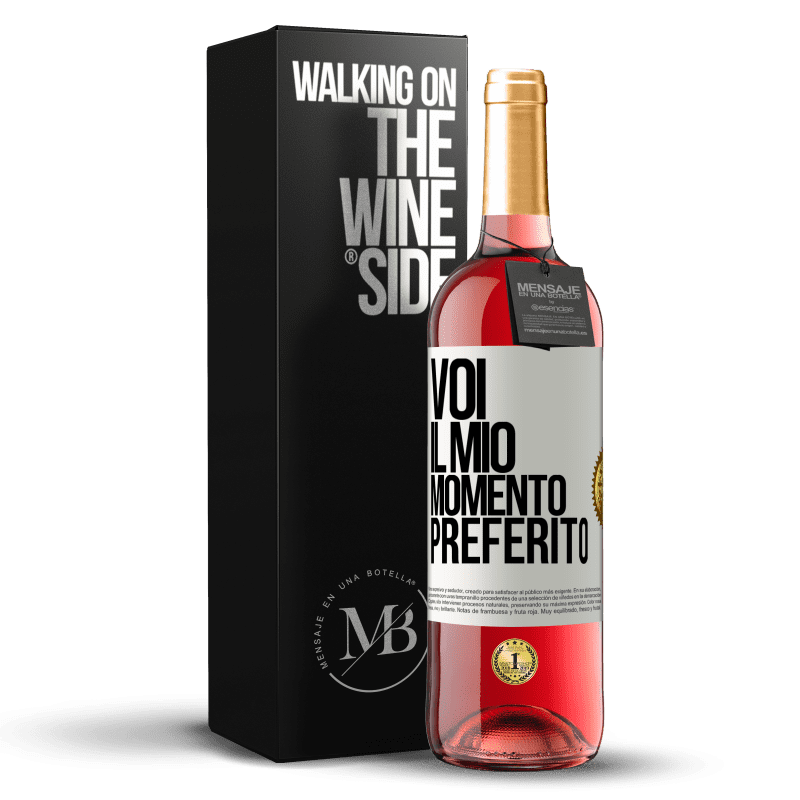 29,95 € Spedizione Gratuita | Vino rosato Edizione ROSÉ Voi. Il mio momento preferito Etichetta Bianca. Etichetta personalizzabile Vino giovane Raccogliere 2023 Tempranillo