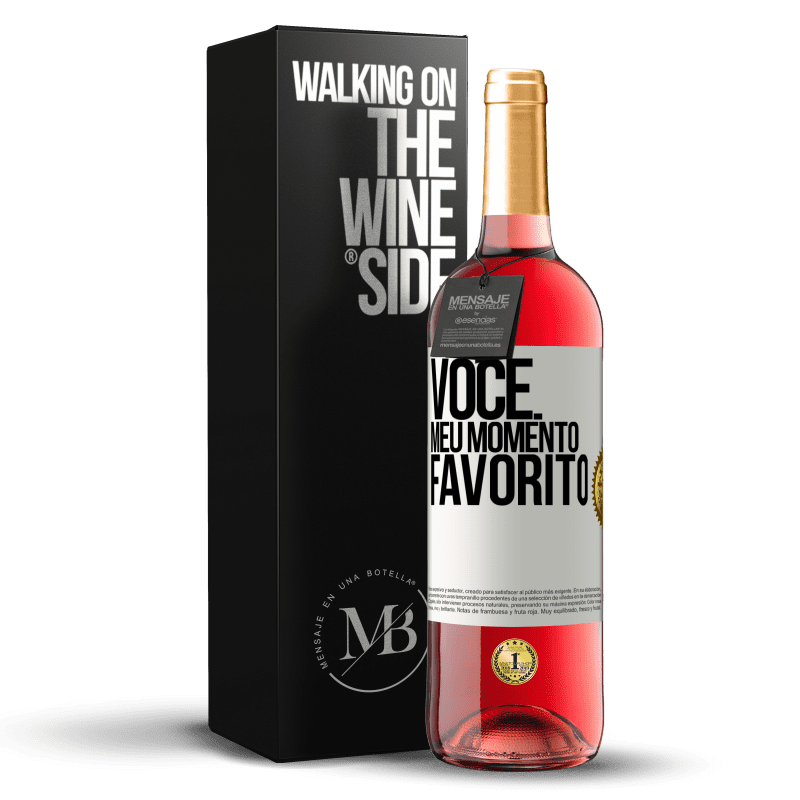 29,95 € Envio grátis | Vinho rosé Edição ROSÉ Você. Meu momento favorito Etiqueta Branca. Etiqueta personalizável Vinho jovem Colheita 2023 Tempranillo