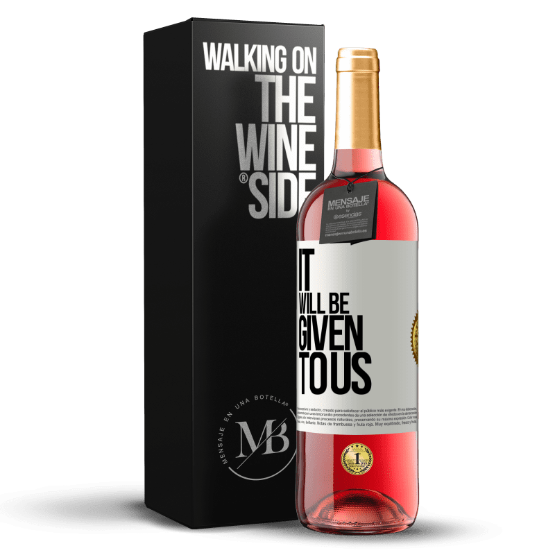 29,95 € Free Shipping | Rosé Wine ROSÉ Edition It will be given to us White Label. Customizable label Young wine Harvest 2023 Tempranillo