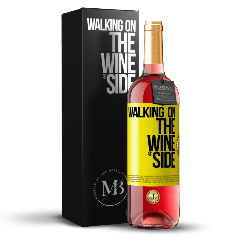 29,95 € Free Shipping | Rosé Wine ROSÉ Edition Walking on the Wine Side® Yellow Label. Customizable label Young wine Harvest 2025 Tempranillo