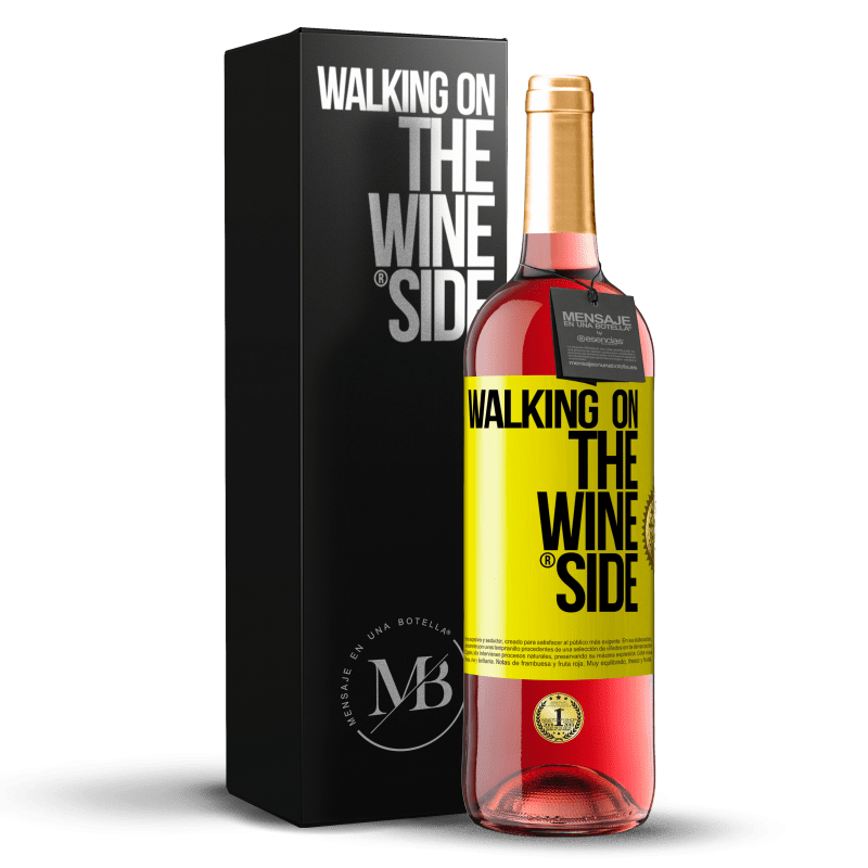 29,95 € Бесплатная доставка | Розовое вино Издание ROSÉ Walking on the Wine Side® Желтая этикетка. Настраиваемая этикетка Молодое вино Урожай 2024 Tempranillo