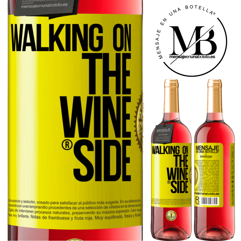 29,95 € Envoi gratuit | Vin rosé Édition ROSÉ Walking on the Wine Side® Étiquette Jaune. Étiquette personnalisable Vin jeune Récolte 2023 Tempranillo
