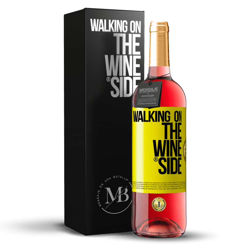 29,95 € Envoi gratuit | Vin rosé Édition ROSÉ Walking on the Wine Side® Étiquette Jaune. Étiquette personnalisable Vin jeune Récolte 2025 Tempranillo