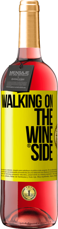 29,95 € | Vino Rosado Edición ROSÉ Walking on the Wine Side® Etiqueta Amarilla. Etiqueta personalizable Vino joven Cosecha 2023 Tempranillo