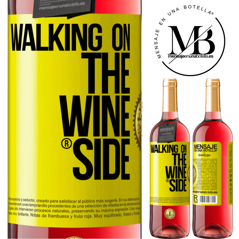 29,95 € Envío gratis | Vino Rosado Edición ROSÉ Walking on the Wine Side® Etiqueta Amarilla. Etiqueta personalizable Vino joven Cosecha 2024 Tempranillo