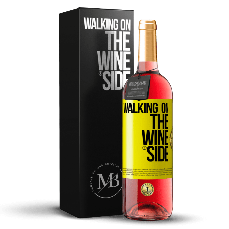 29,95 € Envio grátis | Vinho rosé Edição ROSÉ Walking on the Wine Side® Etiqueta Amarela. Etiqueta personalizável Vinho jovem Colheita 2024 Tempranillo