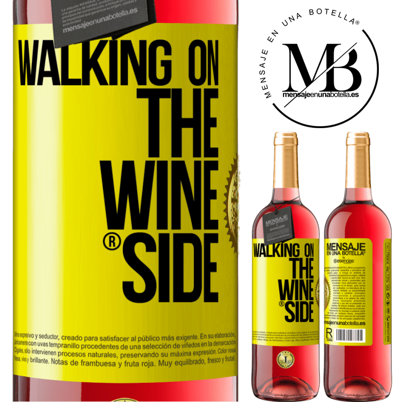 29,95 € Бесплатная доставка | Розовое вино Издание ROSÉ Walking on the Wine Side® Желтая этикетка. Настраиваемая этикетка Молодое вино Урожай 2024 Tempranillo