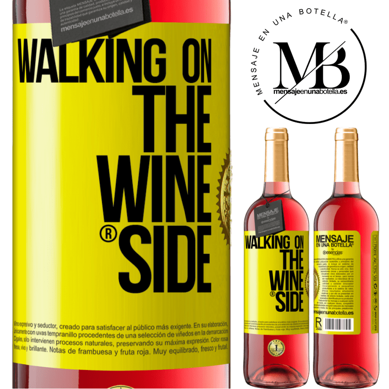 29,95 € Бесплатная доставка | Розовое вино Издание ROSÉ Walking on the Wine Side® Желтая этикетка. Настраиваемая этикетка Молодое вино Урожай 2025 Tempranillo