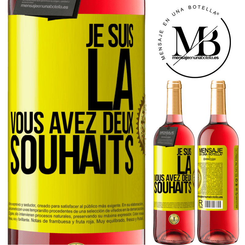 29,95 € Envoi gratuit | Vin rosé Édition ROSÉ Je suis là. Il ne te reste plus que deux voeux Étiquette Jaune. Étiquette personnalisable Vin jeune Récolte 2025 Tempranillo