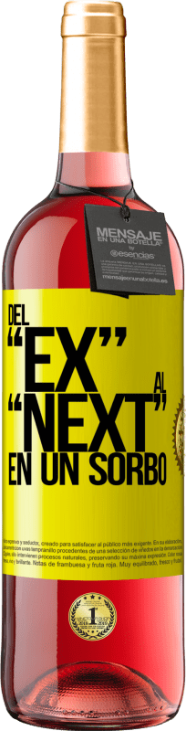 Envio grátis | Vinho rosé Edição ROSÉ Del EX al NEXT en un sorbo Etiqueta Amarela. Etiqueta personalizável Vinho jovem Colheita 2023 Tempranillo