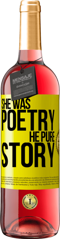 29,95 € | Rosé Wine ROSÉ Edition She was poetry, he pure story Yellow Label. Customizable label Young wine Harvest 2024 Tempranillo