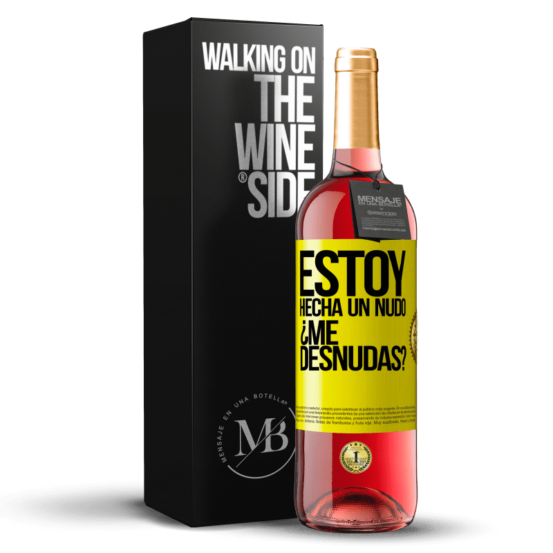 29,95 € Бесплатная доставка | Розовое вино Издание ROSÉ Estoy hecha un nudo. ¿Me desnudas? Желтая этикетка. Настраиваемая этикетка Молодое вино Урожай 2024 Tempranillo