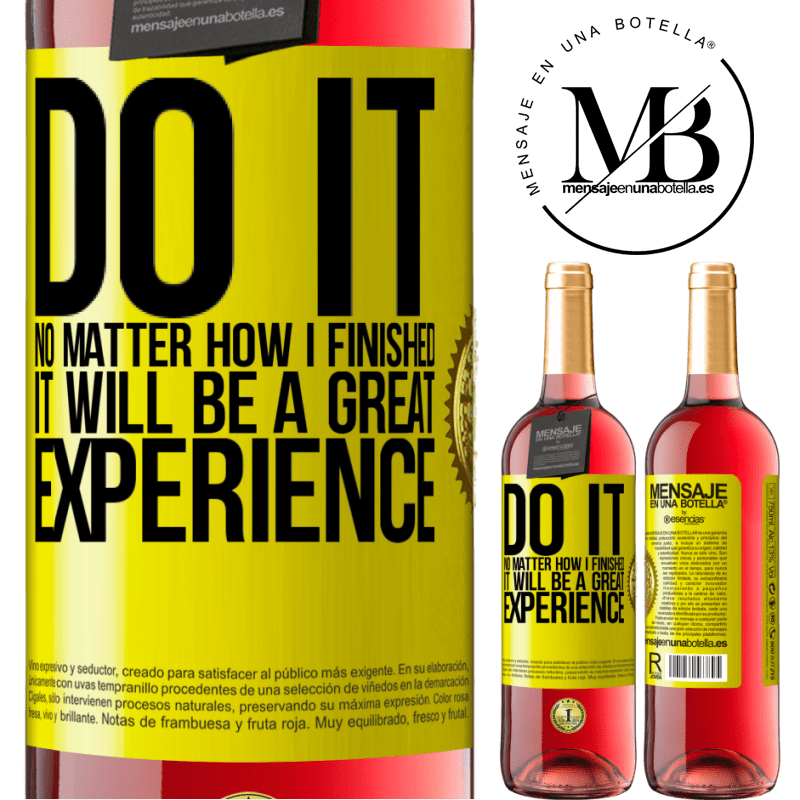 24,95 € Free Shipping | Rosé Wine ROSÉ Edition Do it, no matter how I finished, it will be a great experience Yellow Label. Customizable label Young wine Harvest 2021 Tempranillo