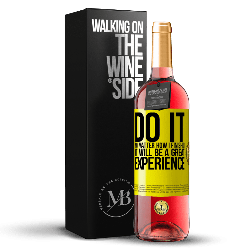 29,95 € Free Shipping | Rosé Wine ROSÉ Edition Do it, no matter how I finished, it will be a great experience Yellow Label. Customizable label Young wine Harvest 2023 Tempranillo