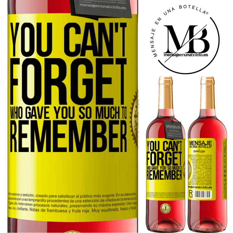 29,95 € Free Shipping | Rosé Wine ROSÉ Edition You can't forget who gave you so much to remember Yellow Label. Customizable label Young wine Harvest 2021 Tempranillo