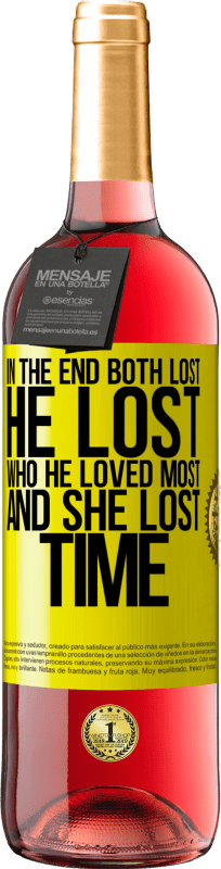 29,95 € Free Shipping | Rosé Wine ROSÉ Edition In the end, both lost. He lost who he loved most, and she lost time Yellow Label. Customizable label Young wine Harvest 2025 Tempranillo