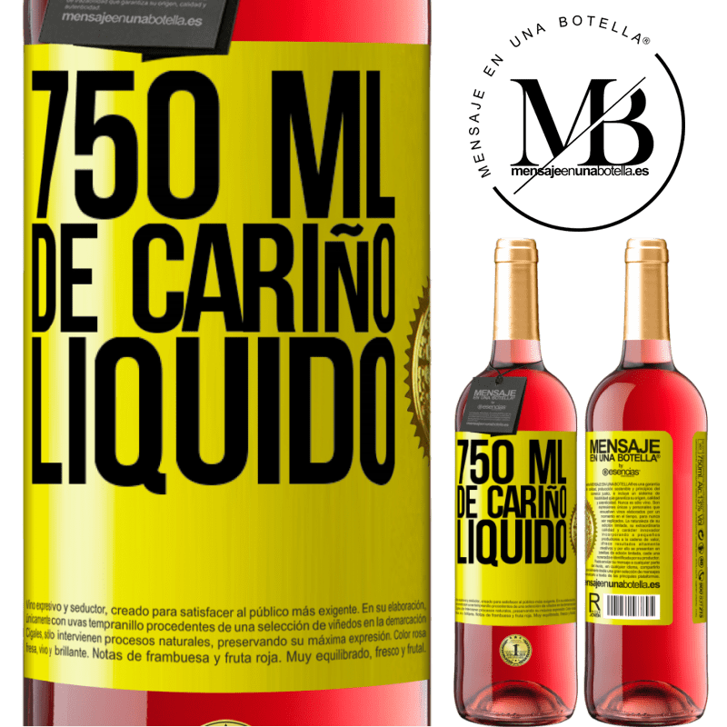 29,95 € Envío gratis | Vino Rosado Edición ROSÉ 750 ml. de cariño líquido Etiqueta Amarilla. Etiqueta personalizable Vino joven Cosecha 2025 Tempranillo