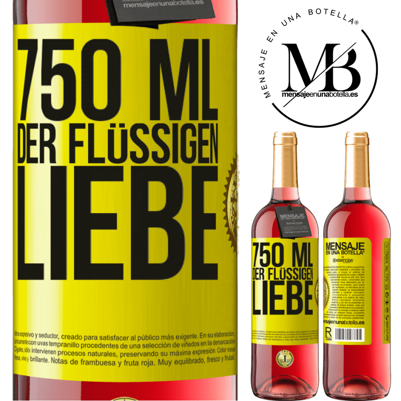 29,95 € Kostenloser Versand | Roséwein ROSÉ Ausgabe 750 ml flüssiger Liebe Gelbes Etikett. Anpassbares Etikett Junger Wein Ernte 2023 Tempranillo