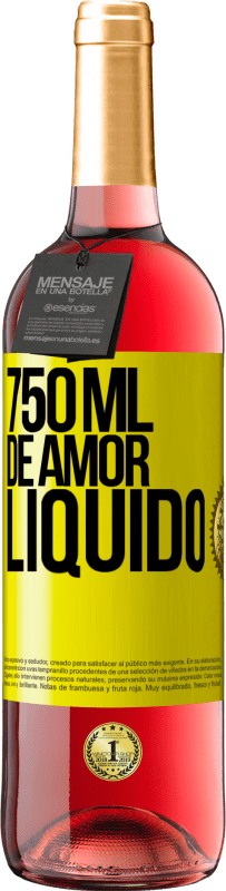 29,95 € Envio grátis | Vinho rosé Edição ROSÉ 750 ml de amor líquido Etiqueta Amarela. Etiqueta personalizável Vinho jovem Colheita 2025 Tempranillo