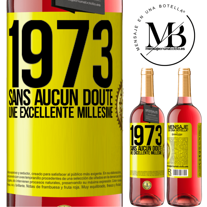 29,95 € Envoi gratuit | Vin rosé Édition ROSÉ 1973. Sans aucun doute, une excellente millésime Étiquette Jaune. Étiquette personnalisable Vin jeune Récolte 2023 Tempranillo