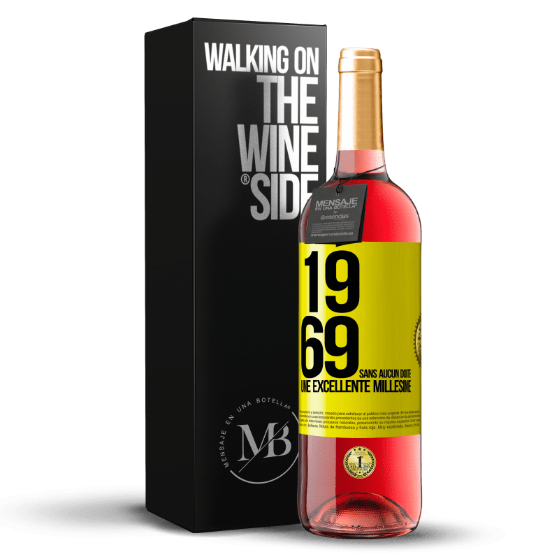 29,95 € Envoi gratuit | Vin rosé Édition ROSÉ 1969. Sans aucun doute, un excellent millésime Étiquette Jaune. Étiquette personnalisable Vin jeune Récolte 2024 Tempranillo