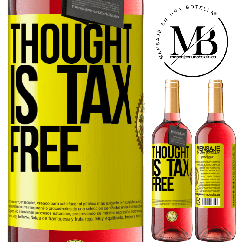 29,95 € Free Shipping | Rosé Wine ROSÉ Edition Thought is tax free Yellow Label. Customizable label Young wine Harvest 2023 Tempranillo