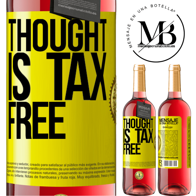 29,95 € Free Shipping | Rosé Wine ROSÉ Edition Thought is tax free Yellow Label. Customizable label Young wine Harvest 2025 Tempranillo