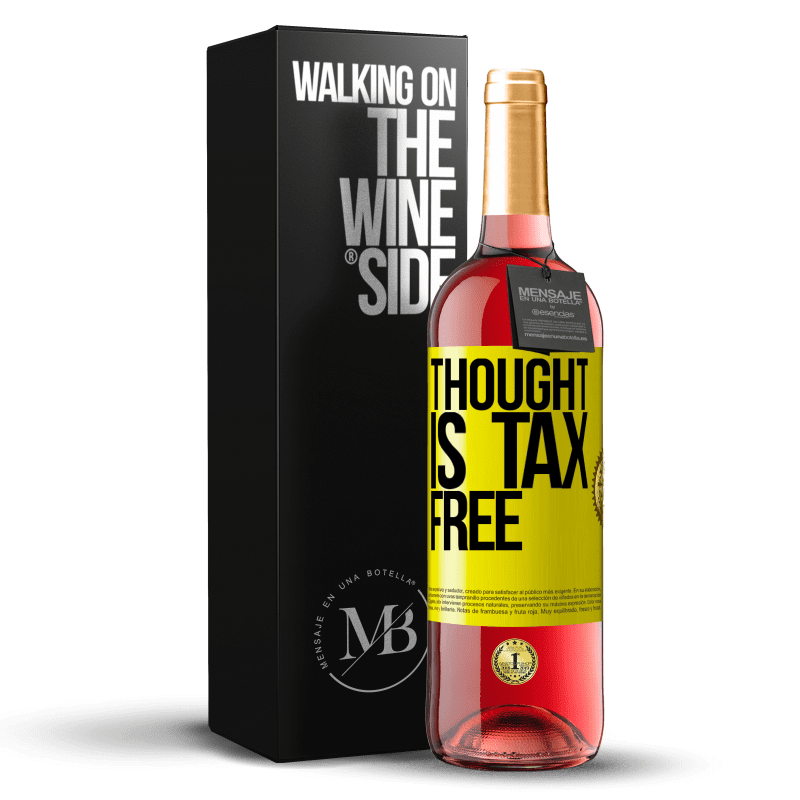 29,95 € Free Shipping | Rosé Wine ROSÉ Edition Thought is tax free Yellow Label. Customizable label Young wine Harvest 2025 Tempranillo