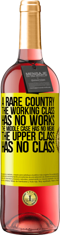 «一个罕见的国家：工人阶级没有作品，中产阶级没有钱，上层阶级没有阶级» ROSÉ版