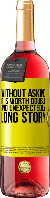 29,95 € 免费送货 | 桃红葡萄酒 ROSÉ版 不要求它就值得加倍。而且不用等待，我什至不告诉你 黄色标签. 可自定义的标签 青年酒 收成 2025 Tempranillo