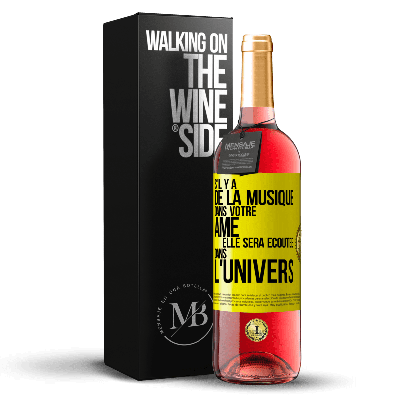 29,95 € Envoi gratuit | Vin rosé Édition ROSÉ S'il y a de la musique dans votre âme elle sera écoutée dans l'univers Étiquette Jaune. Étiquette personnalisable Vin jeune Récolte 2025 Tempranillo
